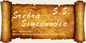 Srebra Simeunović vizit kartica